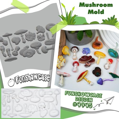 Moule en silicone champignon haute précision pour modelage d'argile - 5