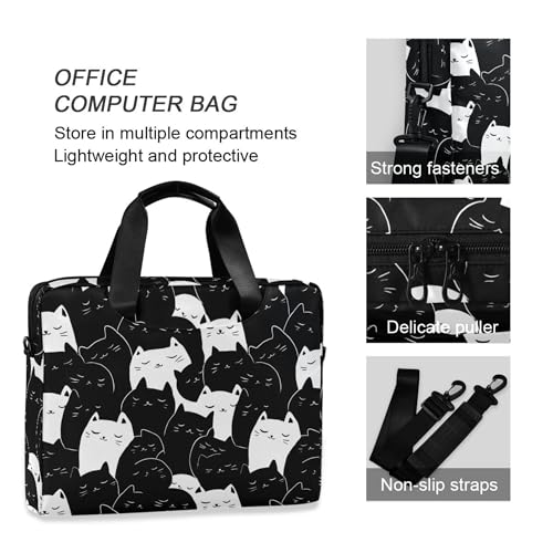 Maletín para portátil ALAZA con diseño Black&white Kitten miniatura 5
