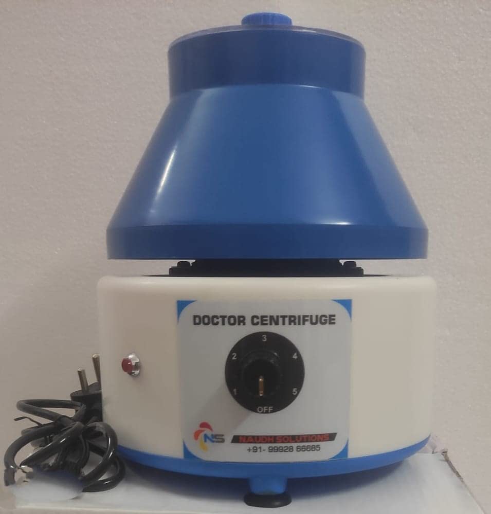 NS Medical heavy metal body Doctor Centrifuge Machine for laboratory || Blood Centrifuge Machine || 3500 RPM, Shocked-Free ABS Head & rubber vaccum foot (4 Tube X 15 ML)