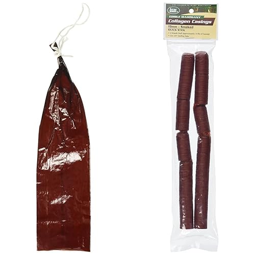 Miniatura 9 de LEM Productos Cubiertas de fibra de caoba, 1  pulgadas x 12 pulgadas, tripas de salchichas no comestibles, rellenos de aproximadamente 1 libra por