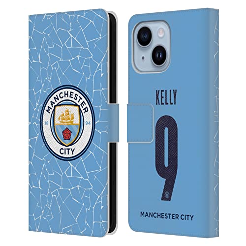Étui portefeuille en cuir iPhone 14 Plus Manchester City Chloe Kelly