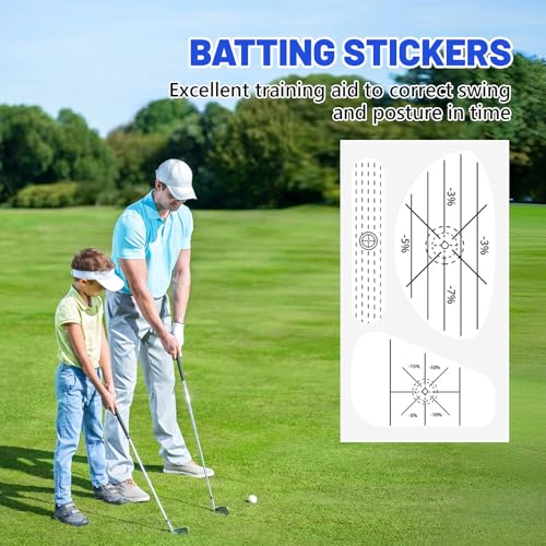flintronic Golf Impact Tape, 120PCS Golfschläger Schlagaufkleber, Golf Schwungtrainer für Eisen, Holz-Putter, Übungsschwung Trainingshilfe