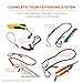Wire Tool Attachment Tail with Loop End, Tool Weight Capacity 2lbs, 6-Pack, Ergodyne Squids 3704 , Orange