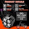 CHAGNCHENG Ebike Headlight kit for Surron,Square Design 18W 1350lm LED Headlight with Switch for Electric Dirt Bike Sur Ron Light Bee X and S/X160/X260