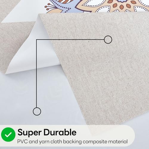 Yofori Wipeable Waterproof Tablecloth Vinyl Tablecloths for Rectangle Tables Heavy Duty PVC Tablecloth for Kitchen Dining Table(Flowers-1, 54'' x 72'') by Yofori - Used condition - Image 3