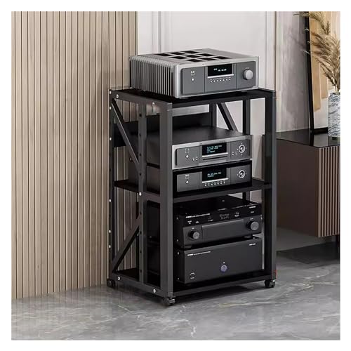 Meuble hifi anti-vibration à roulettes pour ranger les composants AV