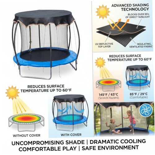 Couverture d'ombrage de trampoline 8 pieds pour jardin - 6