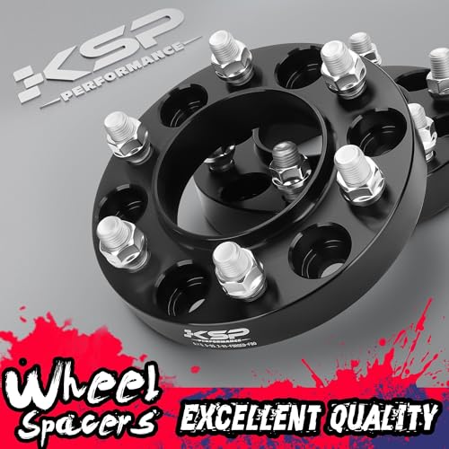 Image of KSP 6x5.5 1.25inch Wheel Spacers Fit for 2024+ Tacoma, 1.25 inch 6x139.7 Wheel Spacers with 14x1.5 Studs 95.2mm Hub Bore Compatible with 2025+4Runner, 2022+ Tundra(6 Lug), 2023+ Sequoia Wheel Adapters