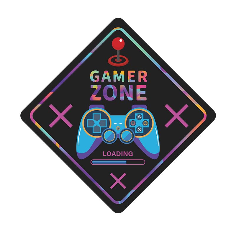 VersaBuy Vinilo Decorativo Gamer Zone 30x30cm Adhesivo de Pared