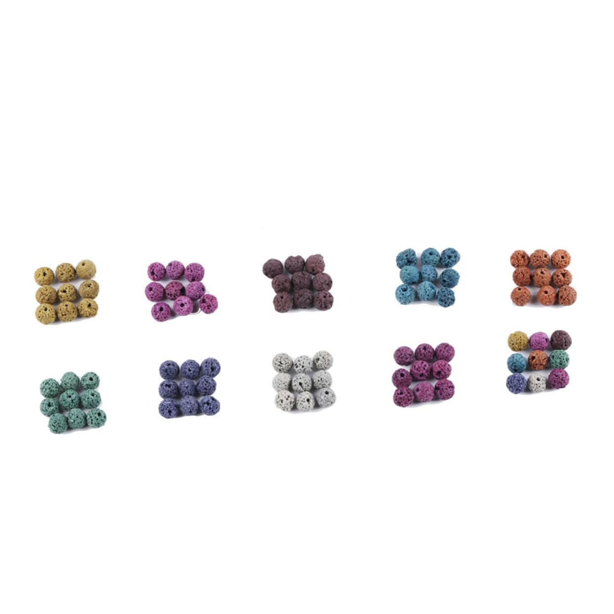 NUOBESTY 540pezzi Perline Colorate Rotonde Pietra Artificiale Bigiotteria e Decorazioni Eleganti