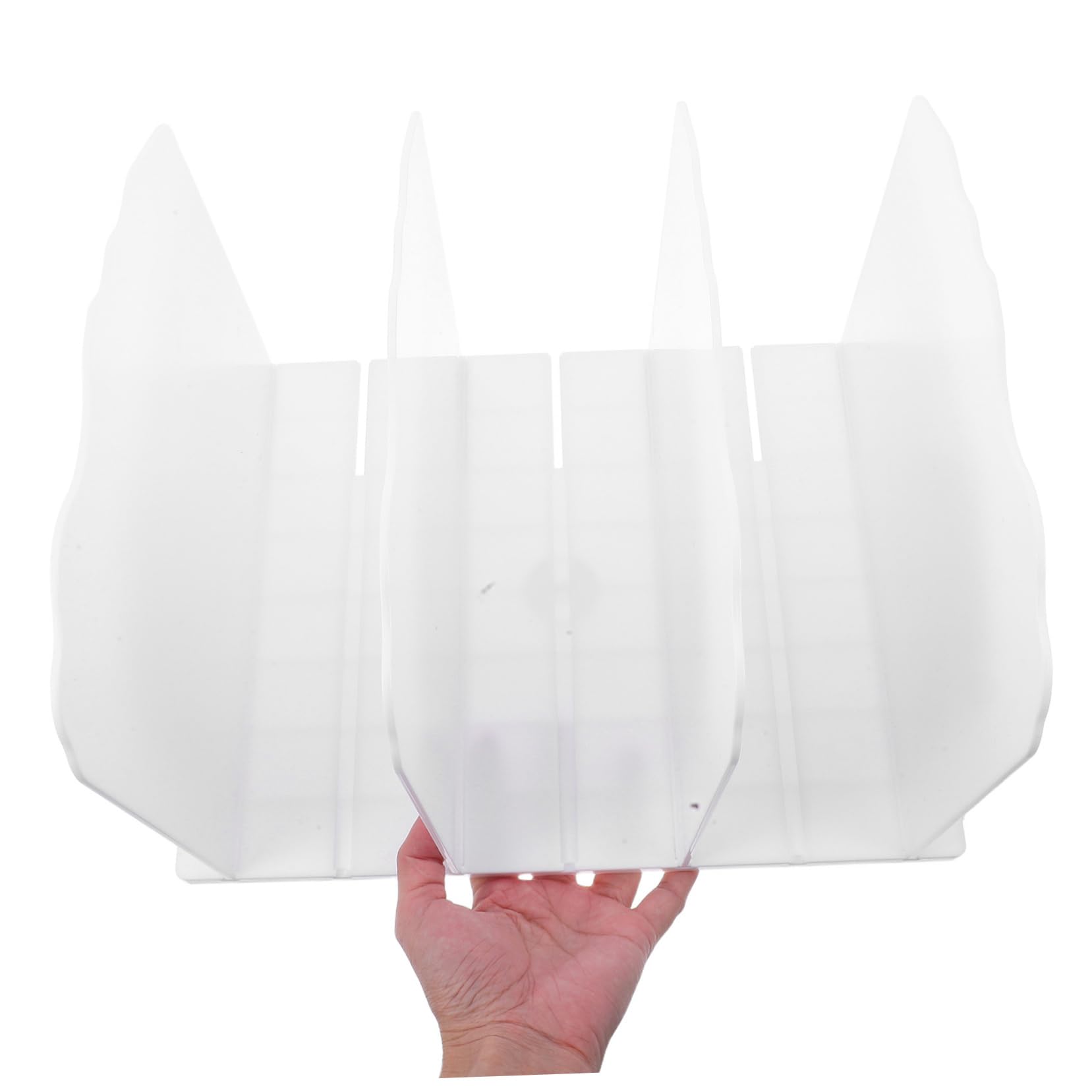 ABOOFAN Organizador de Bolsos Ajustable de 2 Piezas para Armario | Separadores Ondulados de Plástico Blanco, Diseño Encajable, Solución Estable y Montaje Sencillo