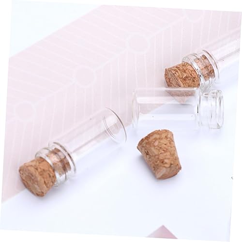 Miniatura 4 de 50 piezas de cristal de deseos mini frascos de vidrio de corcho Mini tarros de miel Tarros de corcho de vidrio transparente Botellas de deseos