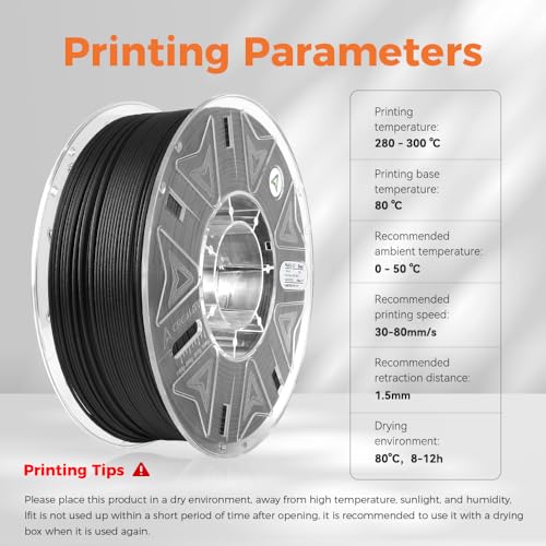 Image of Creality Hyper PA612-CF 1.75mm 1KG, Halloween Gifts 3D Printer Filament - 15% Carbon Fiber Nylon Filament Reinforced - High-Strength, Low-Hygroscopic & Precision Molding for Industrial Applications
