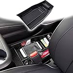 TACOBRO Lower Center Console Organizer Tray Compatible with Hyundai Ioniq 5 2022 2023 Accessories Armrest Glove Box Secondary Storage Divider Insert ABS Materials