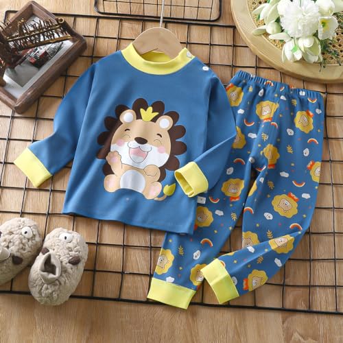 Image of Bold N Elegant Kids Cotton Printed Funky Cool Cartoon Print Full Sleeve T-Shirt & Pajama Lower Casual Clothing Set