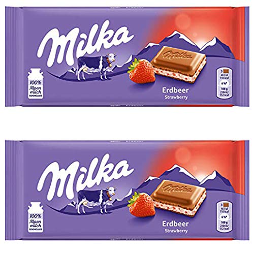 Image of Milka Strawberry Yogurt Chocolate, 2 X 100 Gm