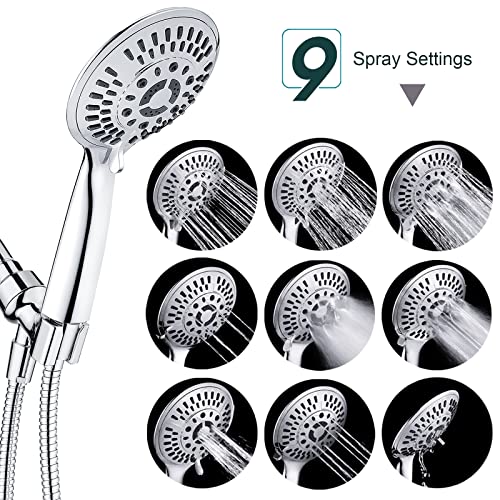 Cabezal de Ducha de Mano con 9 Ajustes BRIGHT SHOWERS miniatura 2