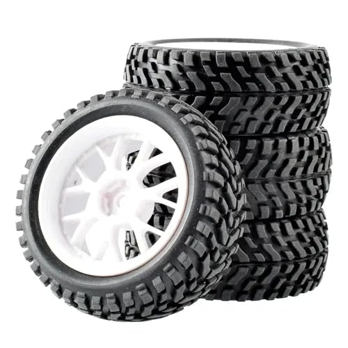 Pneus RC de dérive 75 mm jantes blanches pour voiture de piste 1/10 TRXS