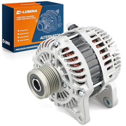 Image of 110A High Output Alternator Compatible with 2013 2014 2015 2016 2017 2018 Nissan Altima L4 2.5L, 6-Groove Pulley Clockwise, Replace #23100-3TA1B, 23100-3TA1A, A2TJ1881, A2TJ1891, 11657