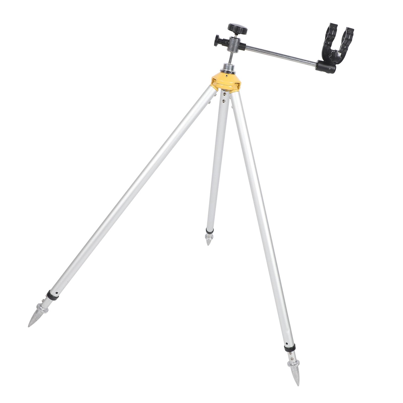 KIMISS Trípode Topográfico de Aluminio para Postes de Prisma, Ajustable de 80 a 124 Cm, Soporte de Soporte Liviano y Resistente
