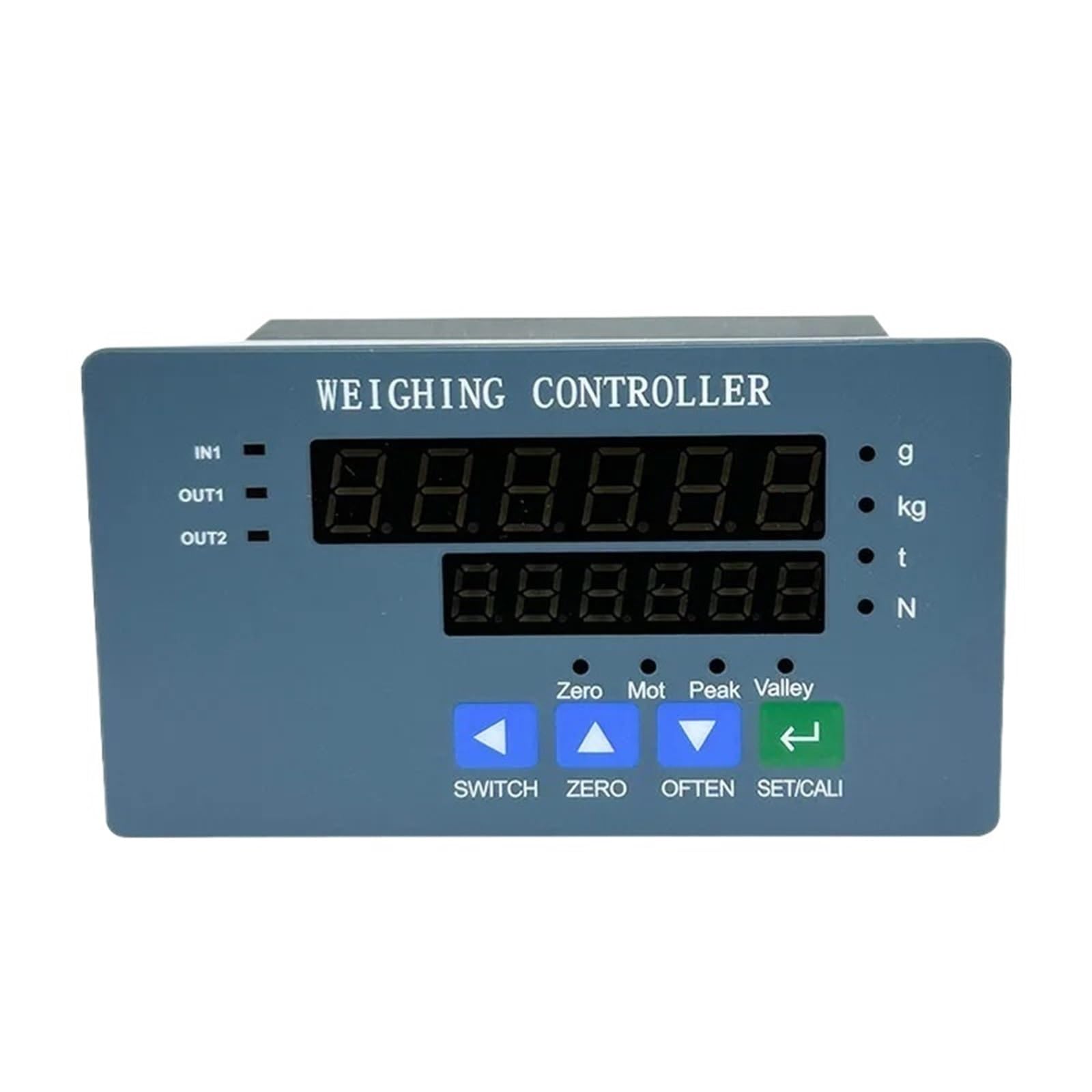 mXCDtRptJ Load Cell Intelligent Indicator KV-4C Dual-Row Six Digit LED Display Weighing Sensor RS485 Control Instrument Aluminum Housing(RS485 and Analog)