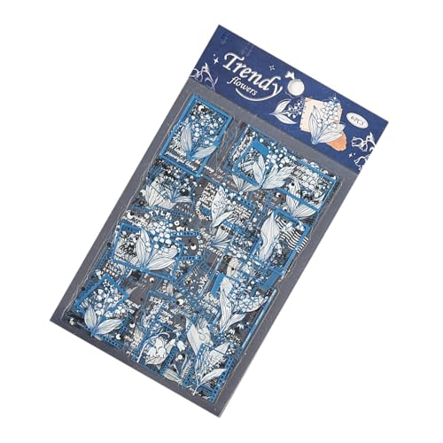 Wiederverwendbarer Scrapbook Aufkleber, Set mit 6 ungiftigen dekorativen Blättern für Tagebücher, Planer, Kinderhandwerk, Planeraufkleber, wasserfestes Design