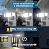 Olafus 80W Plug in Flood Lights Dusk to Dawn Outdoor Lighting, 8000LM Exterior LED Security Light with Remote, IP65 Waterproof, 6500K 3 Adjustable Heads Photocell Light for Yard Garage Black