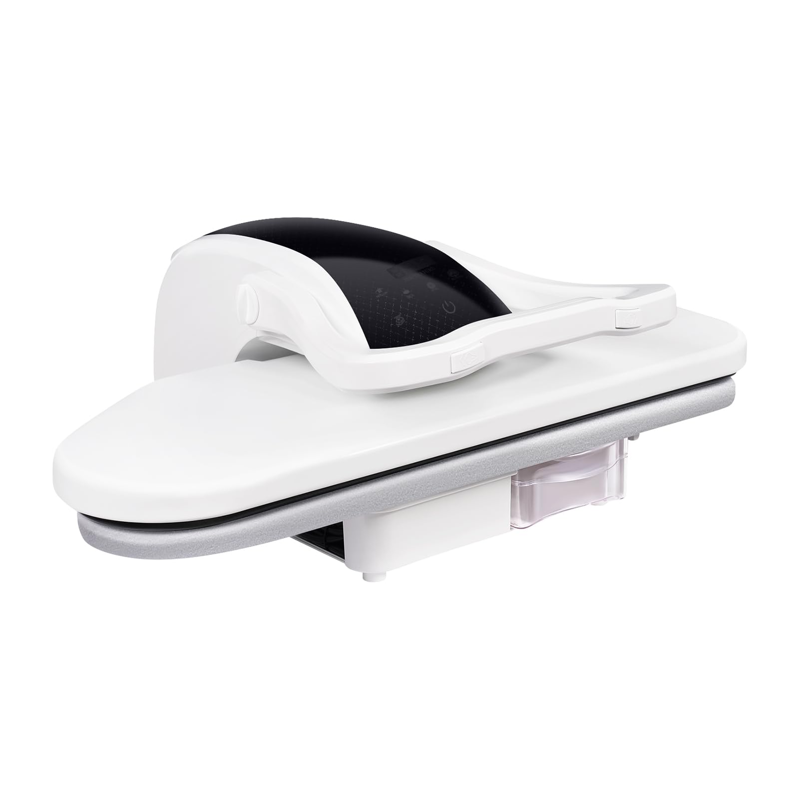 Large Steam Iron Press with LED Touch Screen,1600W Compact Ironing Steam Press with 5 Fabric Settings,Steam Press Iron Machine,Digital Steam Press for Home Business (White)