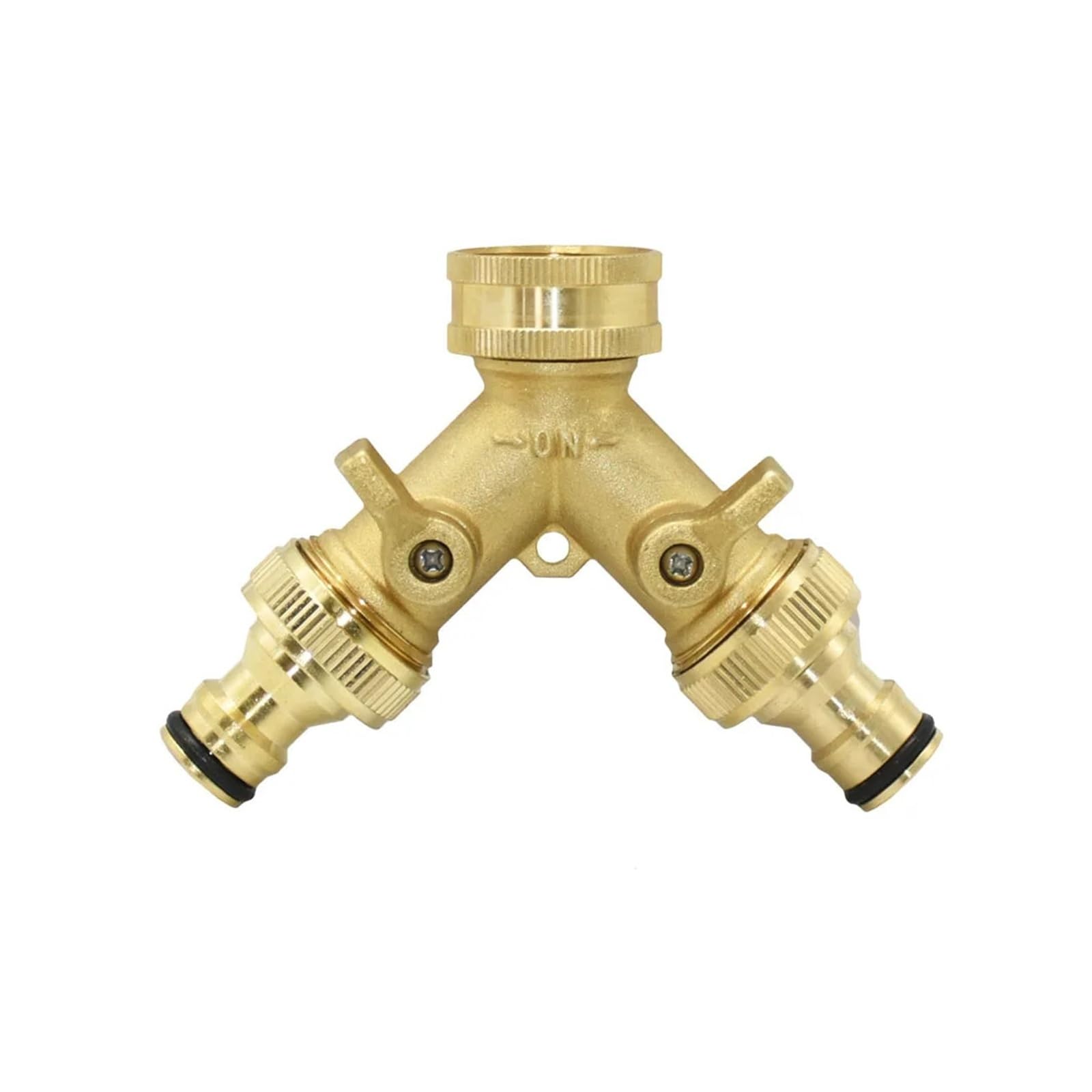 Connettore for irrigazione a Y con raccordo a 2/4 vie for tubo da giardino in ottone da 3/4" for rubinetto esterno(D)
