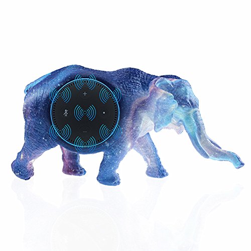 Budesi Elephant Shape Decoration Speaker Stand Mount Table Holder Mounting Base Case BFF for Alexa Compatible with Amazon Echo Dot 2nd Generation Speaker