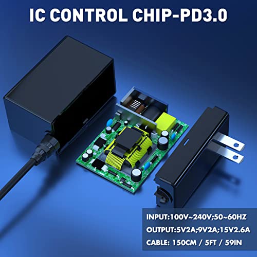 image for pdobq Charger for Nintendo Switch with 5FT Charging Cable, AC Power Su