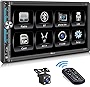 PLZ MP-902 Double Din Car Stereo, 7 Inch Full HD Capacitive Touchscreen Car Radio Receiver with Mirror Link, Bluetooth 5.1, Backup Camera, Steering Wheel Control, Subw, FM/AM Car Radio, USB /TF/AUX
