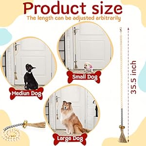   Jexine-3-Pack-Dog-Door-Bells-for-Potty-Training-Hanging-Dog-Training-Bells-for-Dogs-to-Ring-to-Go-Outside-Puppy-Training-Bells-for-Pet-Dogs-Pet-Supplies-Black-Gray-White