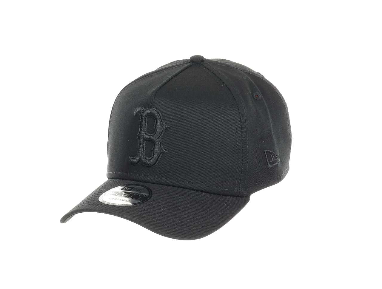 New Era Men's 940-Redsox-Black#31224 Boston Red Sox Mlb Black On Black 9Forty A-Frame Snapback Cap