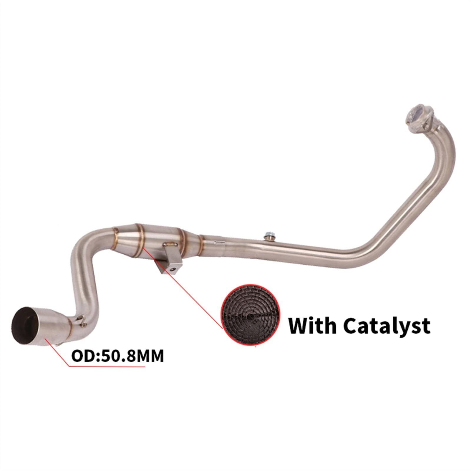 Silenziatore Di Scarico Moto Anteriore Collegamento Tubo Catalizzatore Fuga Modificato Slip On Per SUZUKI GIXXER 155 GIXXER155 GSX150F SF155