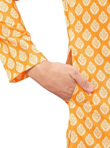 Image of Studio Shringaar Men's Cotton Relaxed Fit Straight Kurta