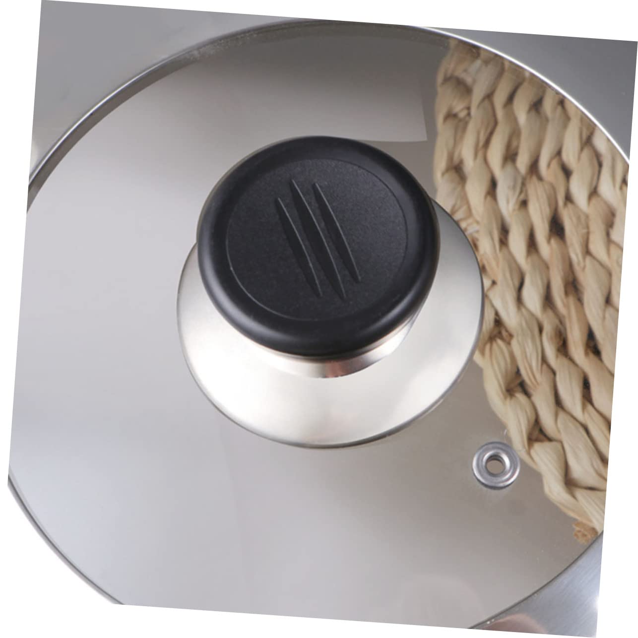 Coperchio per Pentola da Cucina in Acciaio Inox Argento