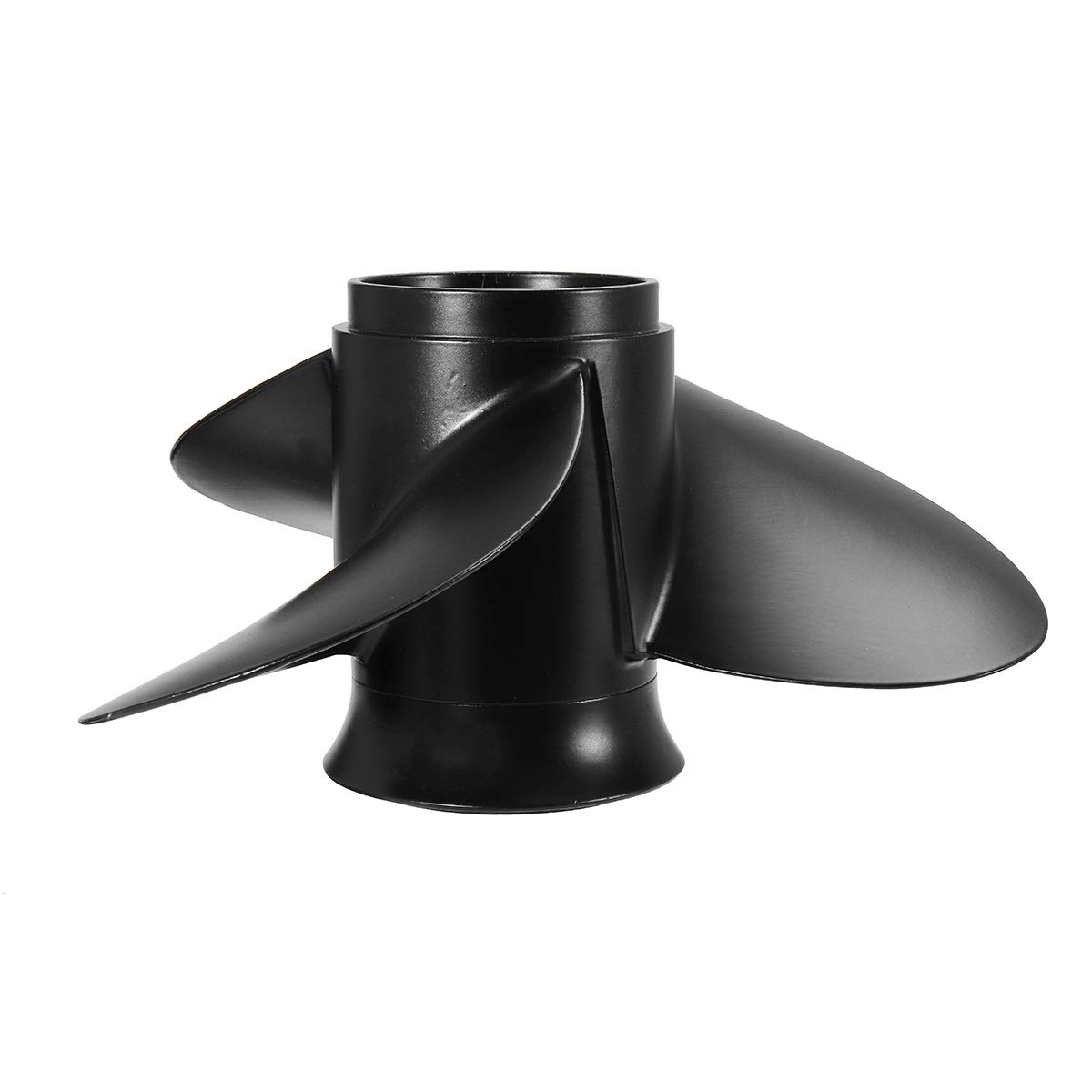 Hélice fueraborda marina 778863/175191 de aleación de aluminio 10 X 13, for Evinrude, for Johnson 15-35HP 3 palas 14 dientes estriados negro