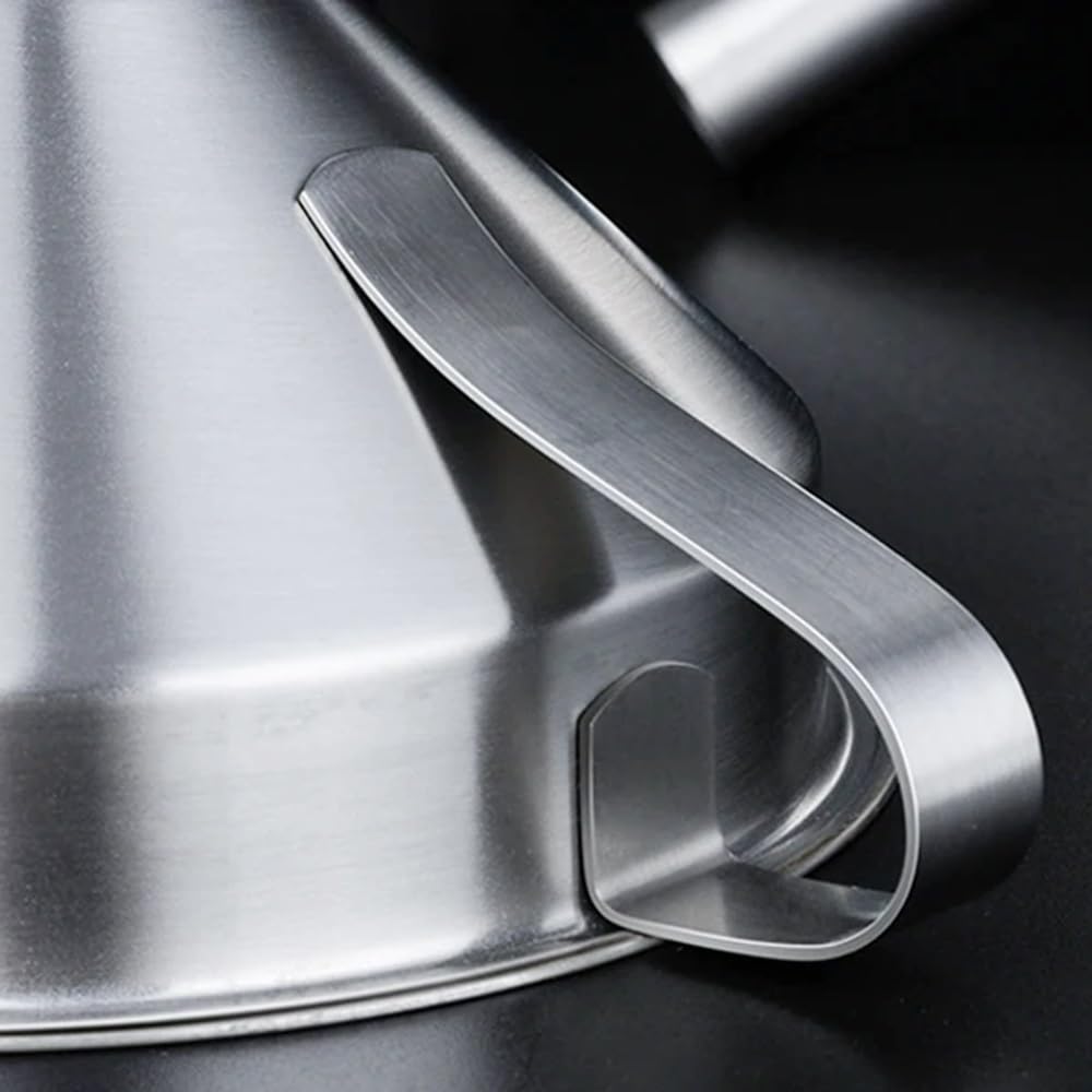 Embudo De Acero Inoxidable, Embudo For Líquidos De Aceite De Cocina, Embudo De Metal con Filtro Desmontable, Embudo De Boca Ancha For Enlatar Herramientas De Cocina, Plateado (Size : Mini Without Fil