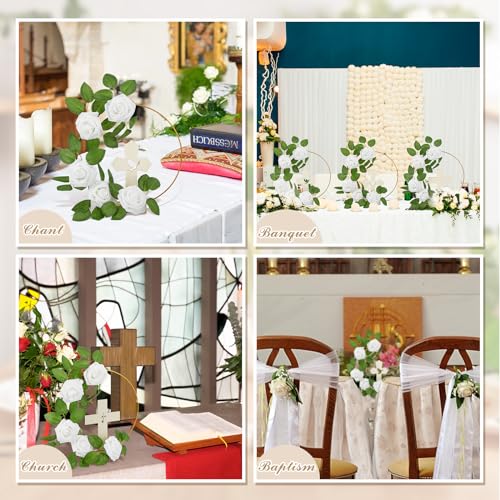Wesiti 48 Pcs Baptism Centerpieces for Tables, Wood and White, Stylish by Wesiti - Used condition - Image 5