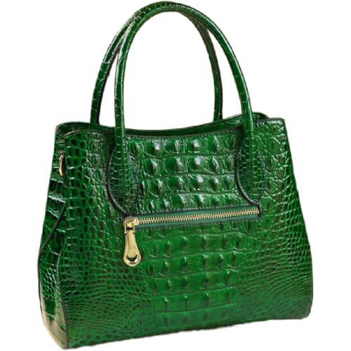 Crocodile Pattern Leather Women's Handbags Top-Handle Satchel Bag Medium Purse Portable Tote Bag Shoulder Messenger Bags4