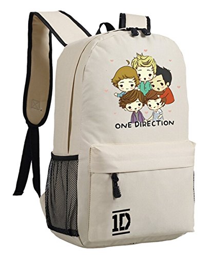 Preisvergleich Produktbild AUGYUESS One Direction Schultasche Daypack Schultasche Laptop Tasche Handtasche Rucksack Medium beige