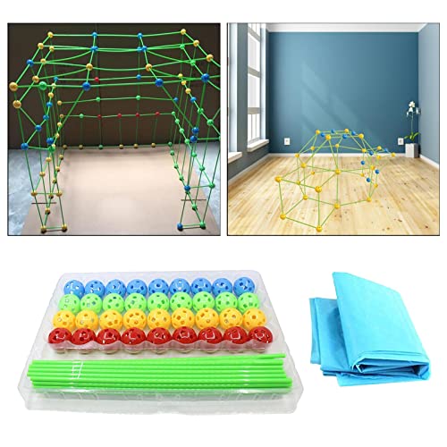 Besstuup Kids Diy Fort Building Kit Castle Tents Playhouse Toy Making Hideaway #TOP7