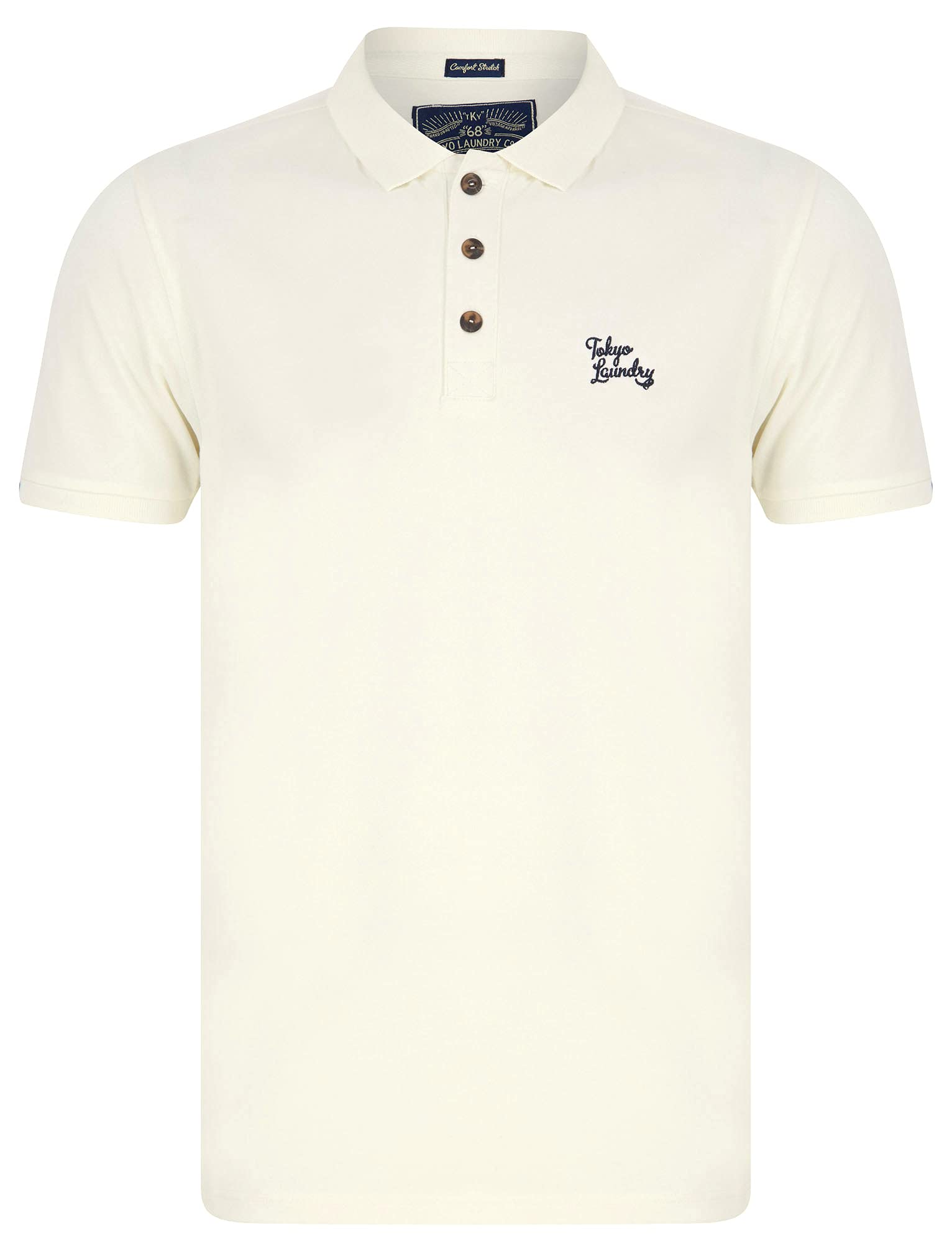 Tokyo Laundry Marahau 2 Signature Cotton Pique Polo Shirt in Snow White S