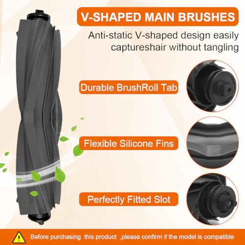 Image of HASTHIP 9Pcs Replacement Parts for Dreame L10 Prime Vacuum Cleaner | Spare Accessories Kit with 1 Main Roller Brush, 3 Side Brushes, 3 Mop Cloth, 2 Filters
