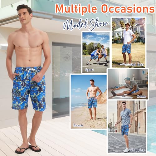Image of Mens Swimming Trunks Swim Trunks Quick Dry Swim Shorts with Mesh Lining Funny Swimwear Bathing Suits