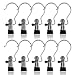 Qishi Set of 10 Portable Laundry Hook Hanging Clothes Pins Hook Hanging Clothes Pins Stainless Steel Travel Home Clothing Boot Hanger Hold Clips