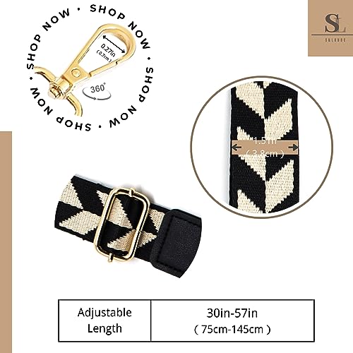 Image of S&loyoe Purse Straps Replacement Crossbody Bag Strap Adjustable Wide Guitar Straps for Handbags 1.5inch