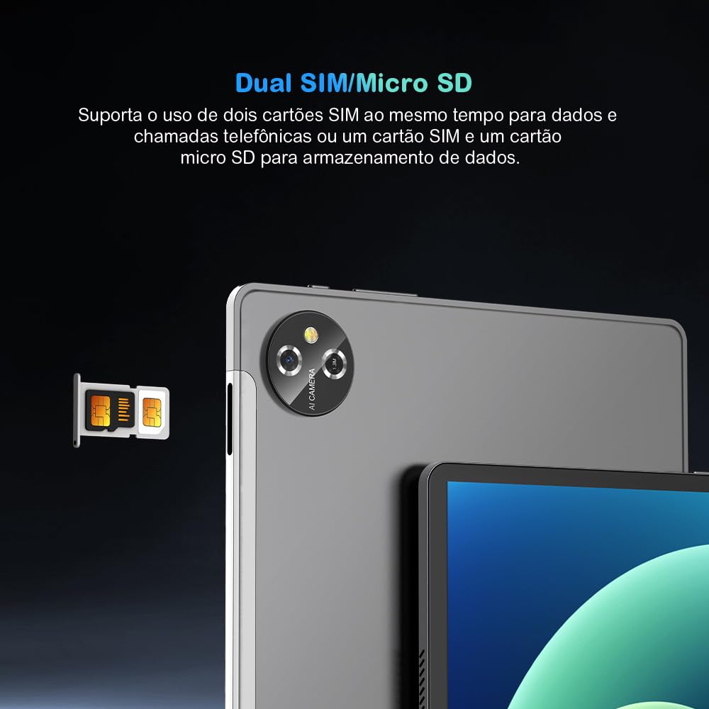 Android 13 Tablet 10,1 Polegadas Tela,12GB RAM + 512GB ROM, Dual