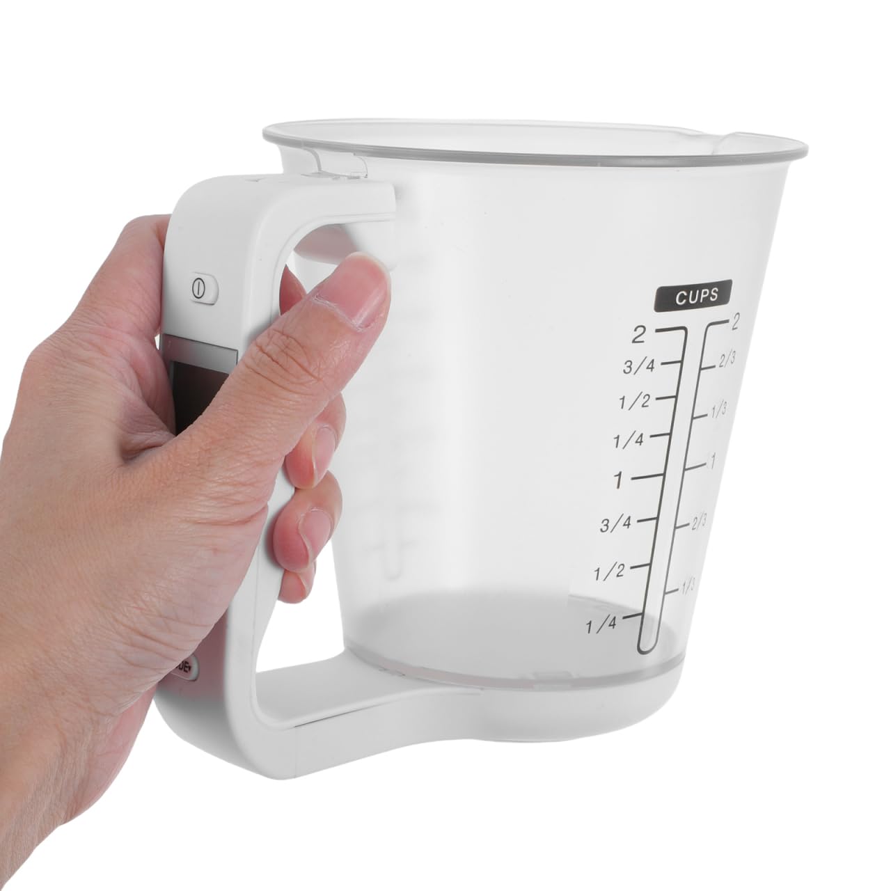 UKCOCO Balance de cuisine numérique avec grand verre doseur - Écran LCD - Mesure précise des aliments et de la température - Multifonction - Pour la cuisine et la pâtisserie - Blanc